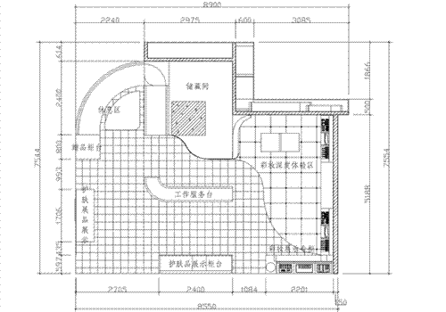 羽西化妆品柜台商业展示设计