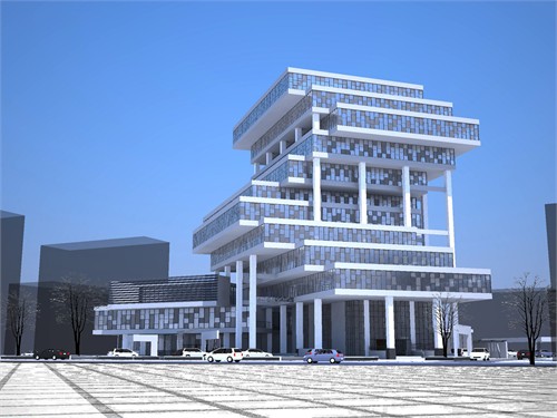海岸线带我设计的灵感,整个建筑通过两个方向的s退台,表现建筑的立体