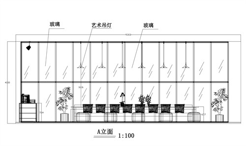 公共办公立面图