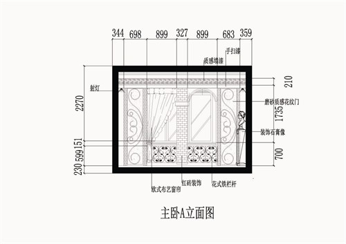 主卧a立面图