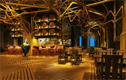 乌巢比萨主义主题餐厅