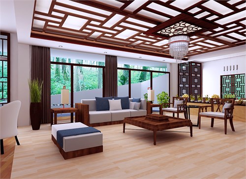 别墅客厅以及开敞式阳台的空间设计_美国室内设计中文网